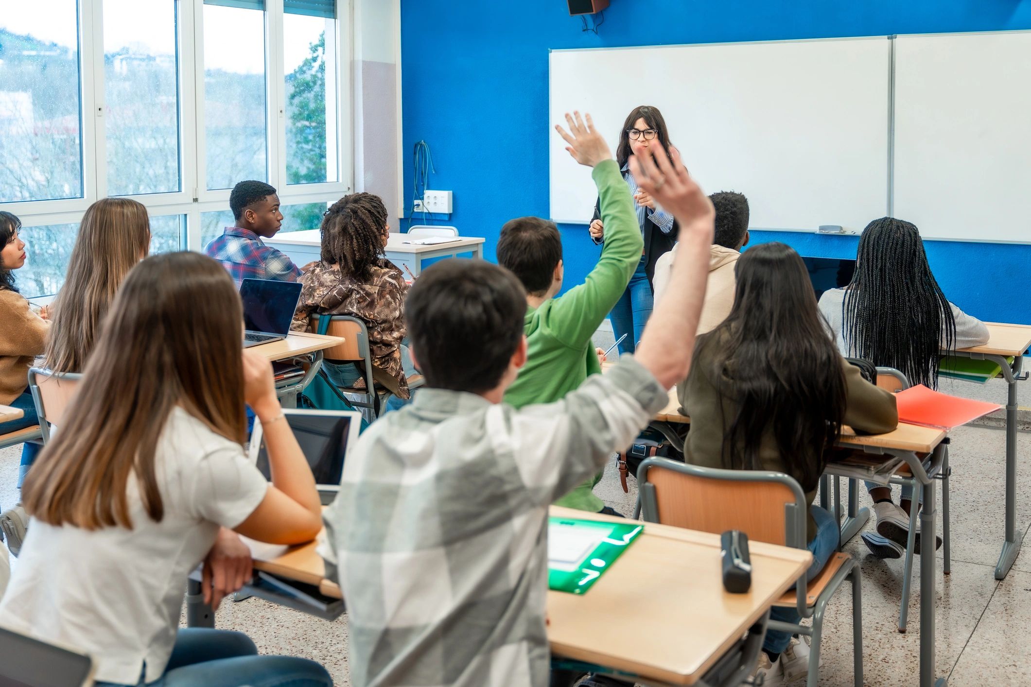 students in classroom coaching institute