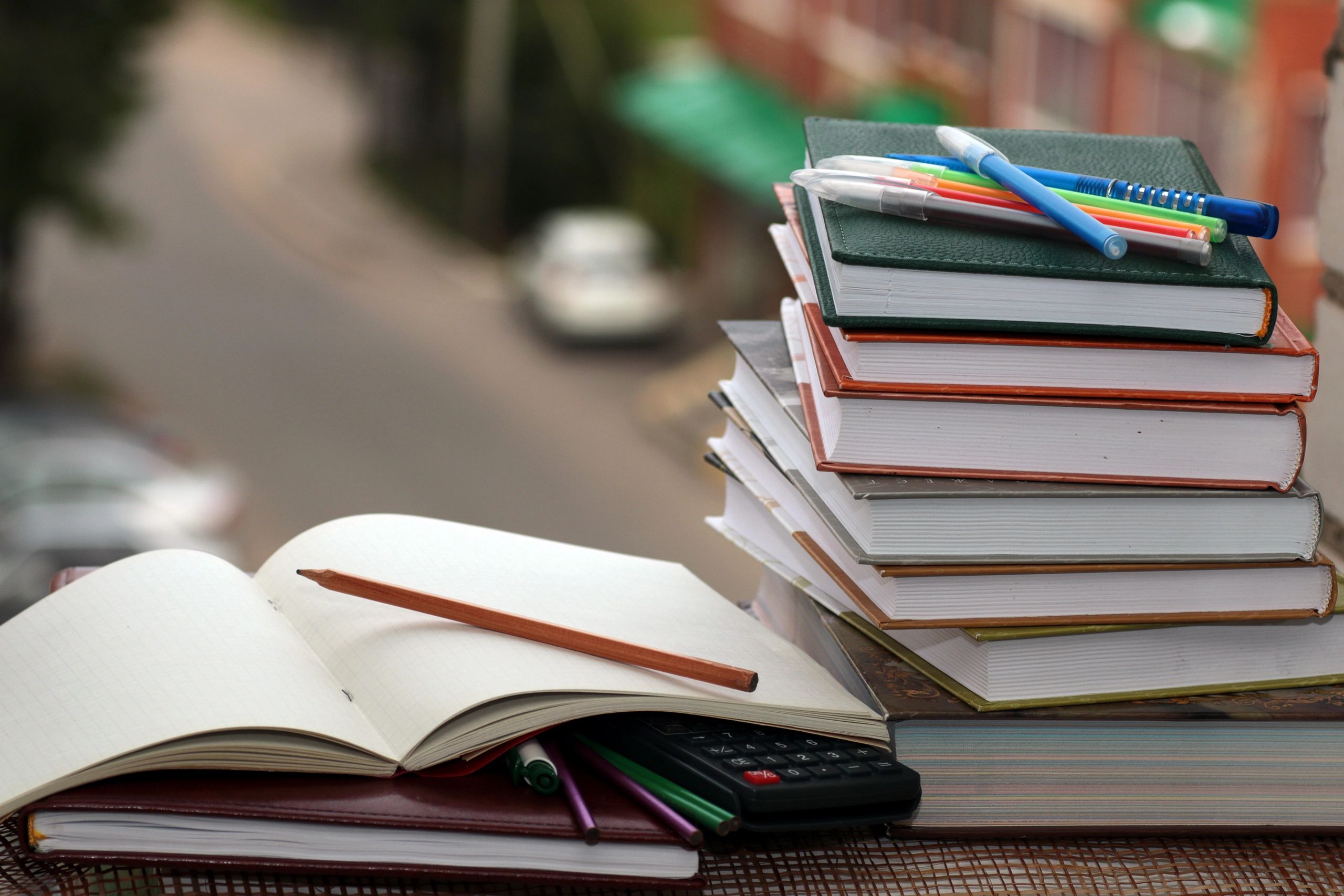 notebooks and textbooks for education